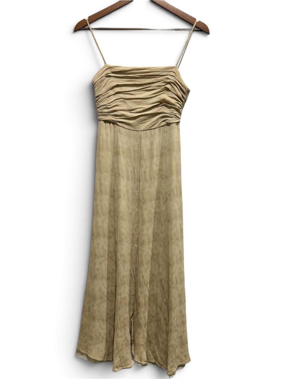 Vintage 90s Giorgio Armani Le Collezioni Ruched Midi Dress IT 40